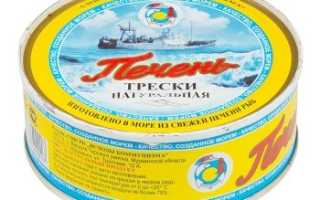 Сколько калорий в печени трески без масла